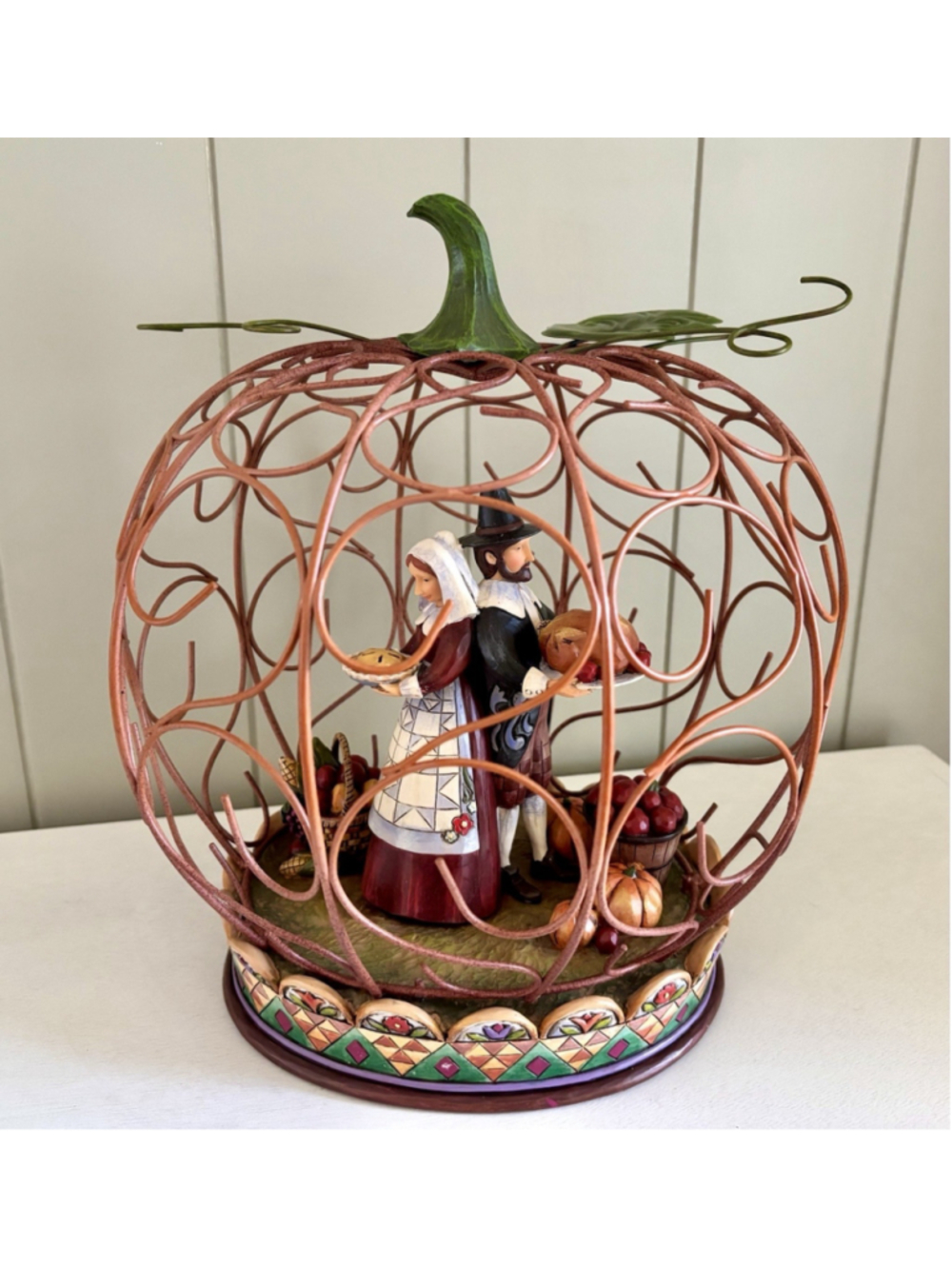 Jim Shore Blessed Be This Bounty Pumpkin Thanksgiving Harvest Centerpiece 2009